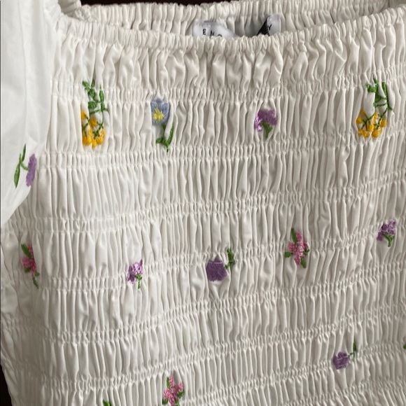 English Factory White Puff Sleeve Dress - Picture 6 of 12